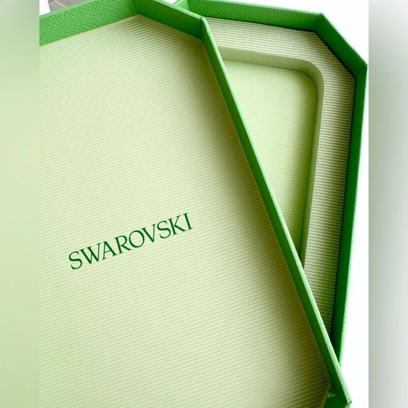 Swarovski Green Octagon Jewelry Display Storage Travel Gift Box Case EMPTY NEW ! - Picture 6 of 13